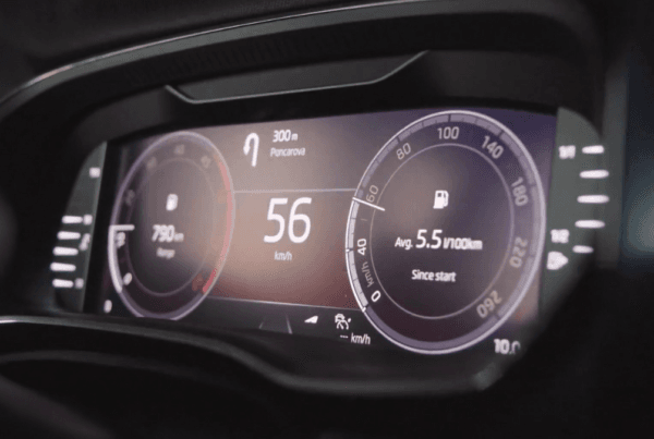 Modern car dashboard