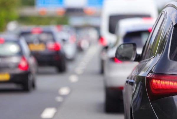 Heavy traffic on UK motorway