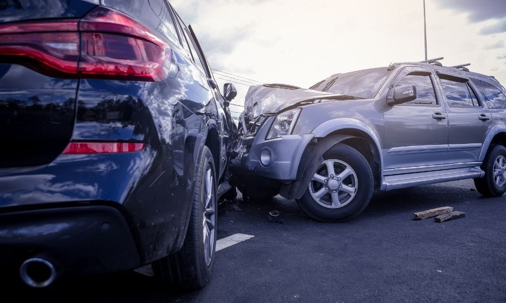 Collision involving two cars